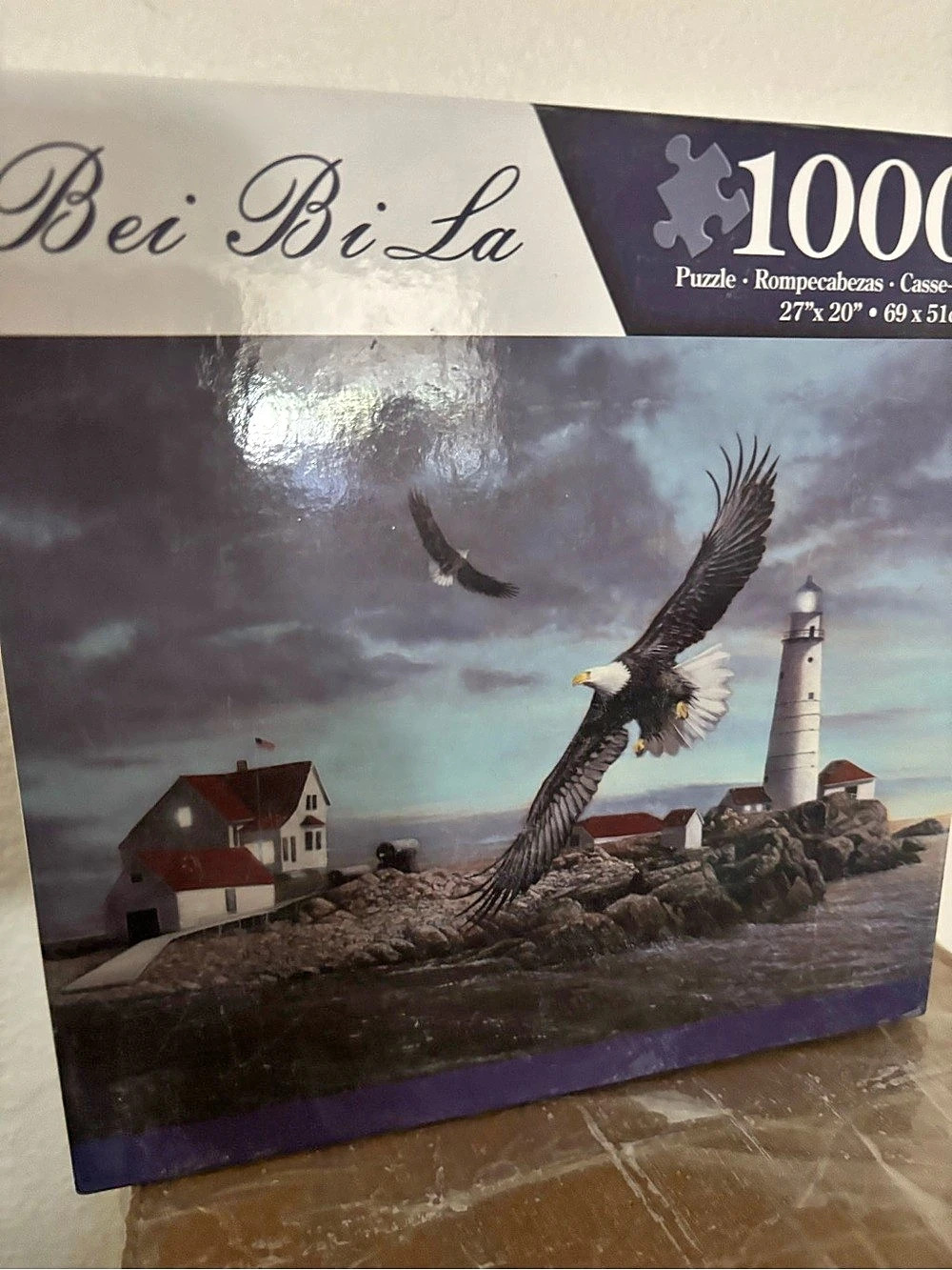 Bei Bi Za 1000-Piece Lighthouse & Eagle Puzzle